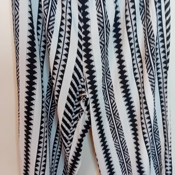 NWOT Women's Cupshe Lightweight Wide Leg Tribal Striped Coverup Beach Pants L - Picture 10 of 14